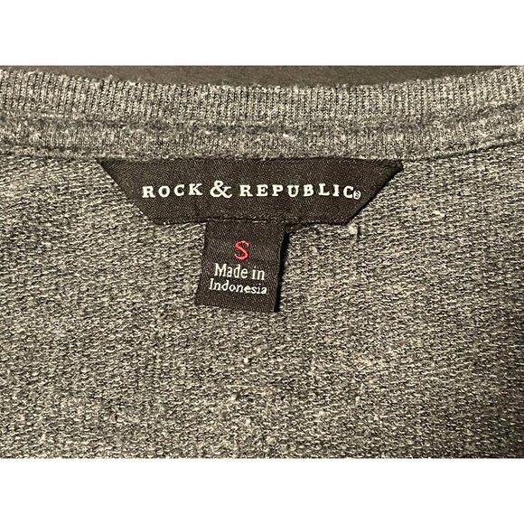Rock & Republic beaded sweater womens small gray - Picture 5 of 9